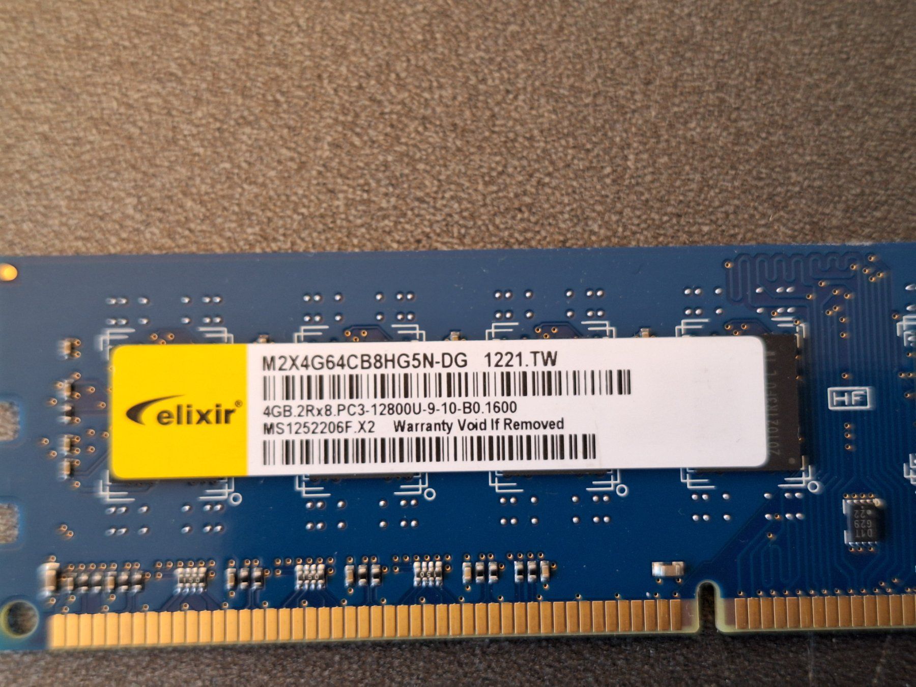 Memoria / RAM: 4 GB Elixir DDR3 1600 MHz 12800U RAM Kit – Usato da Thundorf venduto da Swizzzly 1
