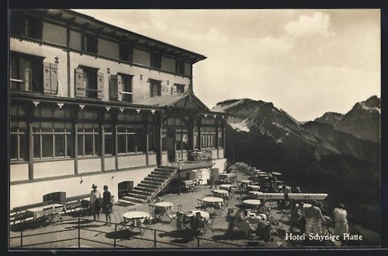 Cartoline postali: AK Schynige Platte, Blick auf das Hotel – Usato da Berlin venduto da bartko-reher