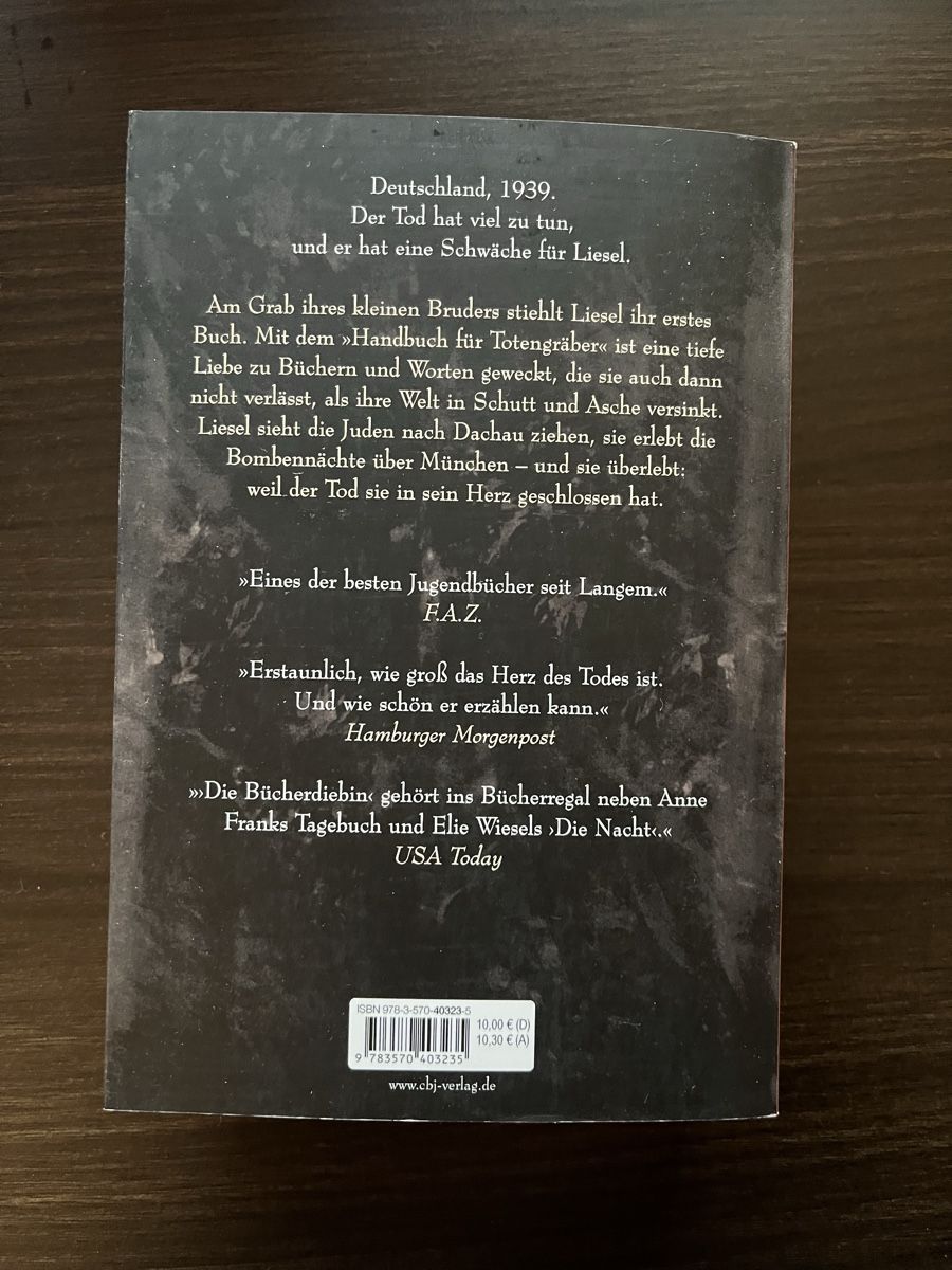 Libri: Die Bucherdiebin Markus Zusak – Nuovo (secondo la descrizione) da Reinach BL venduto da sib_dfs9 1