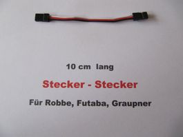 Modellbau, Servoverlängerungskabel Stecker-Stecker 10 cm