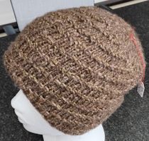 Strickmütze braun mit Goldfaden, gefüttert Neu 56-58