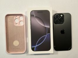 iPhone 16 Pro Space Black 128GB mit Zubehör