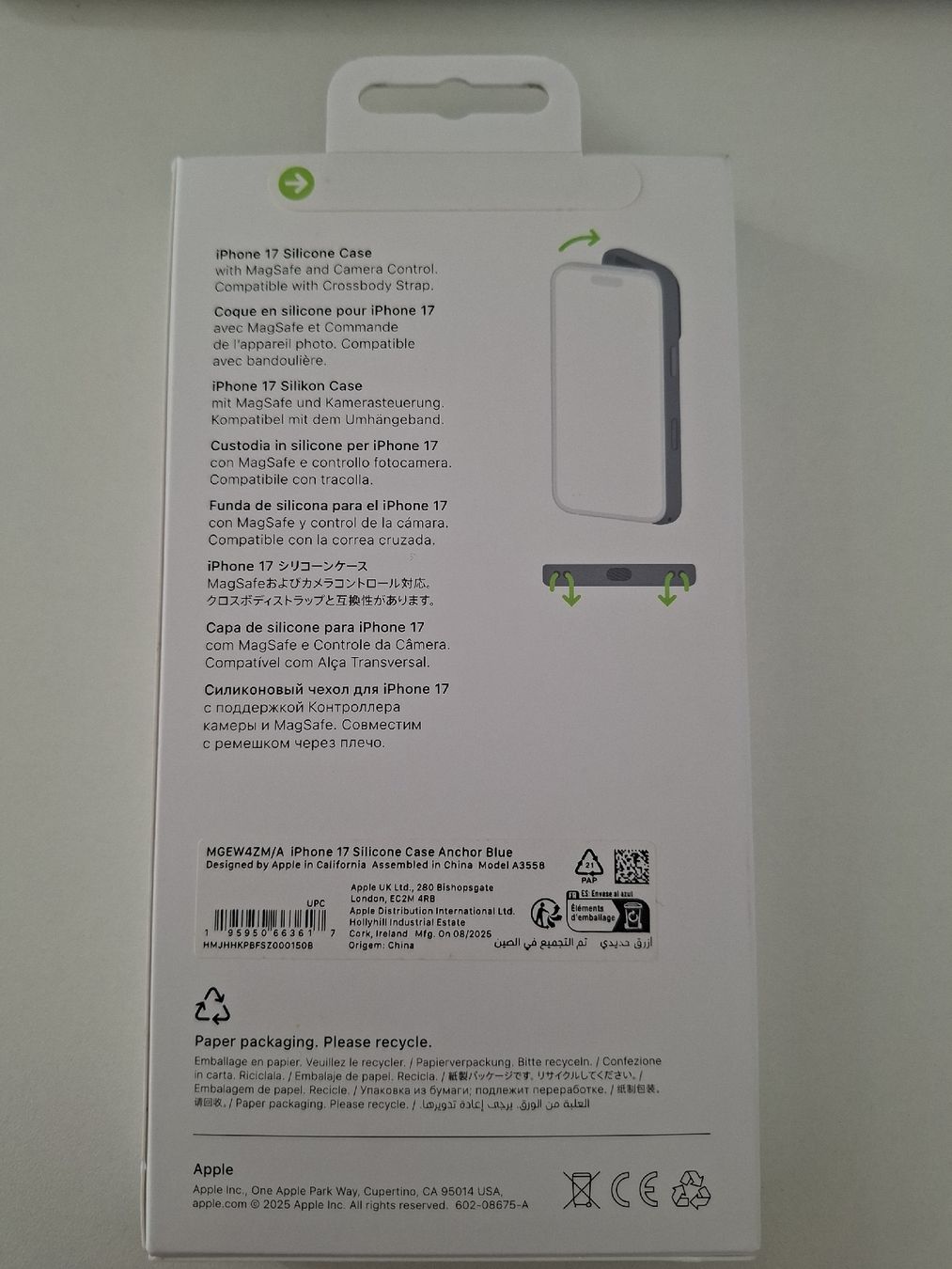 Apple Cover & Protezioni schermo: iPhone 17 Silikon Case Anchor Blue – Nuovo e nell'imballaggio originale da Wildegg venduto da M_Woodtli 1