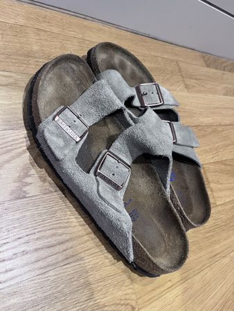 Birkenstock Arizona Wildleder Grau, Grösse 40 - Bequem!