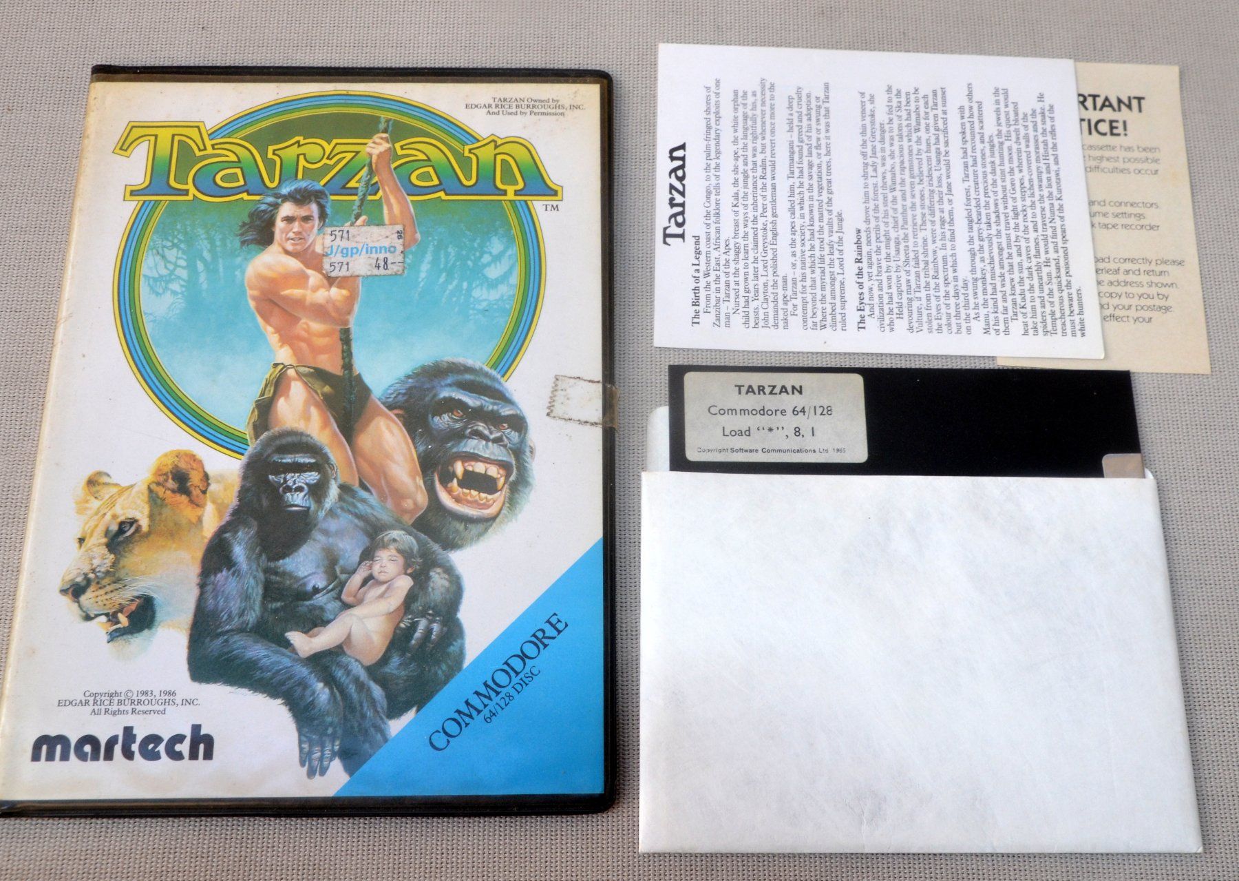 Commodore PC: COMMODORE 64 --  Tarzan  Disk / disque – Usato da Collonges venduto da arashee