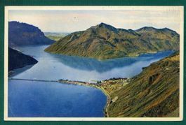 Lago di Lugano, il Ponte di Melide, gelaufen 1962