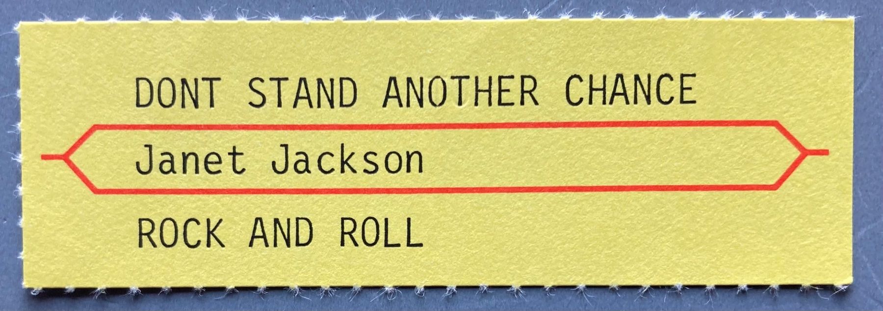Schallplatten: JANET JACKSON - DON'T STAND ANOTHER CHANCE – Gebraucht aus Poliez-Pittet von Newtown-Records 3