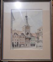 Solothurn Original Aquarell Märetplatz von Günther M. , 1940