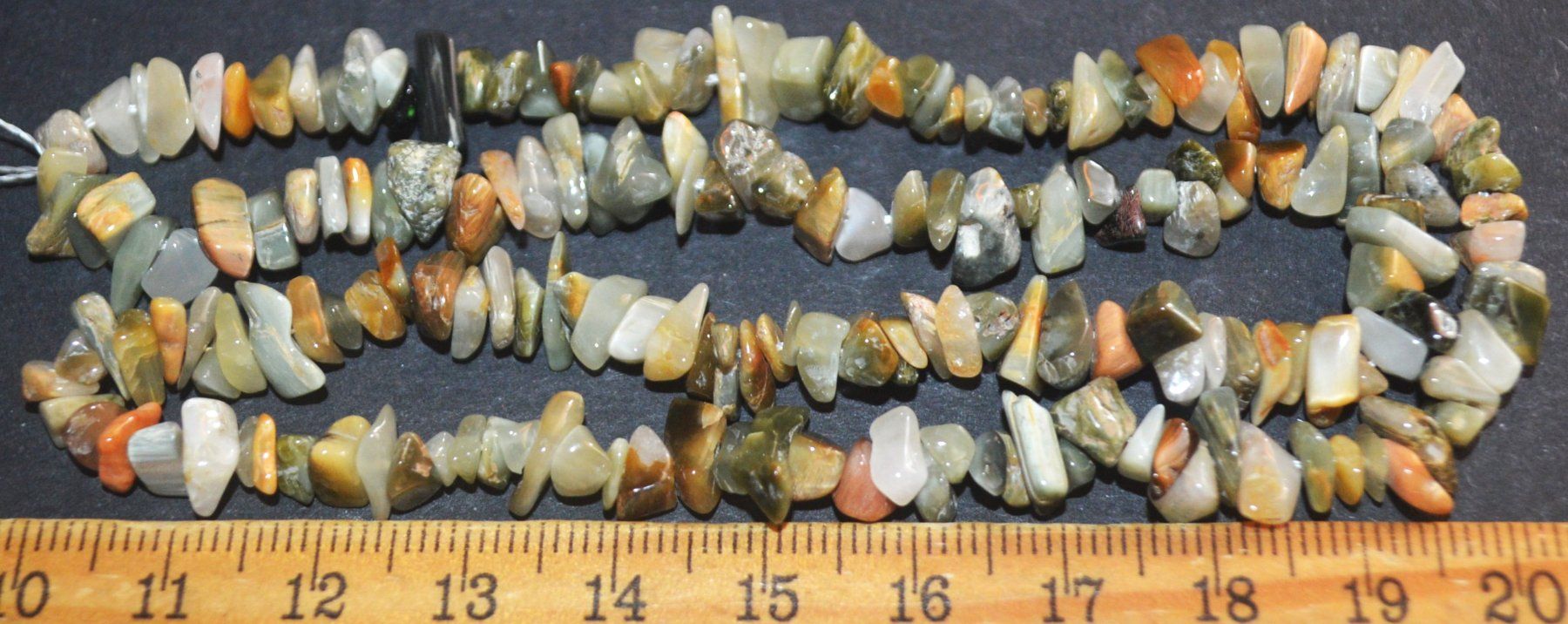 Minerali & Pietre curative: Stein Perlen Strang L-4998 – Chrysoberyll Chips 44cm – Nuovo e nell'imballaggio originale da Goldiwil (Thun) venduto da han_v5b7 2