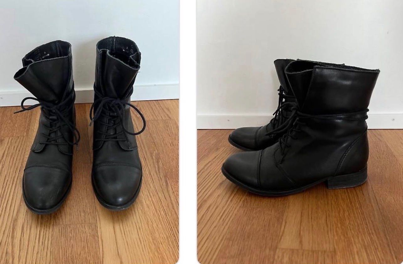 Damenschuhe: Lederstiefel, schwarz, Gr.38 – Gebraucht aus Glattpark(Opfikon) von ste_n99y 2