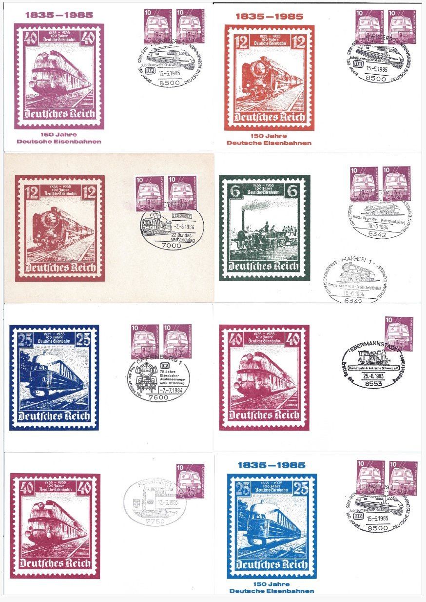 Tutti i francobolli: BRD, Deutsche Eisenbahn-Belege – Usato da Bellach venduto da qsearch