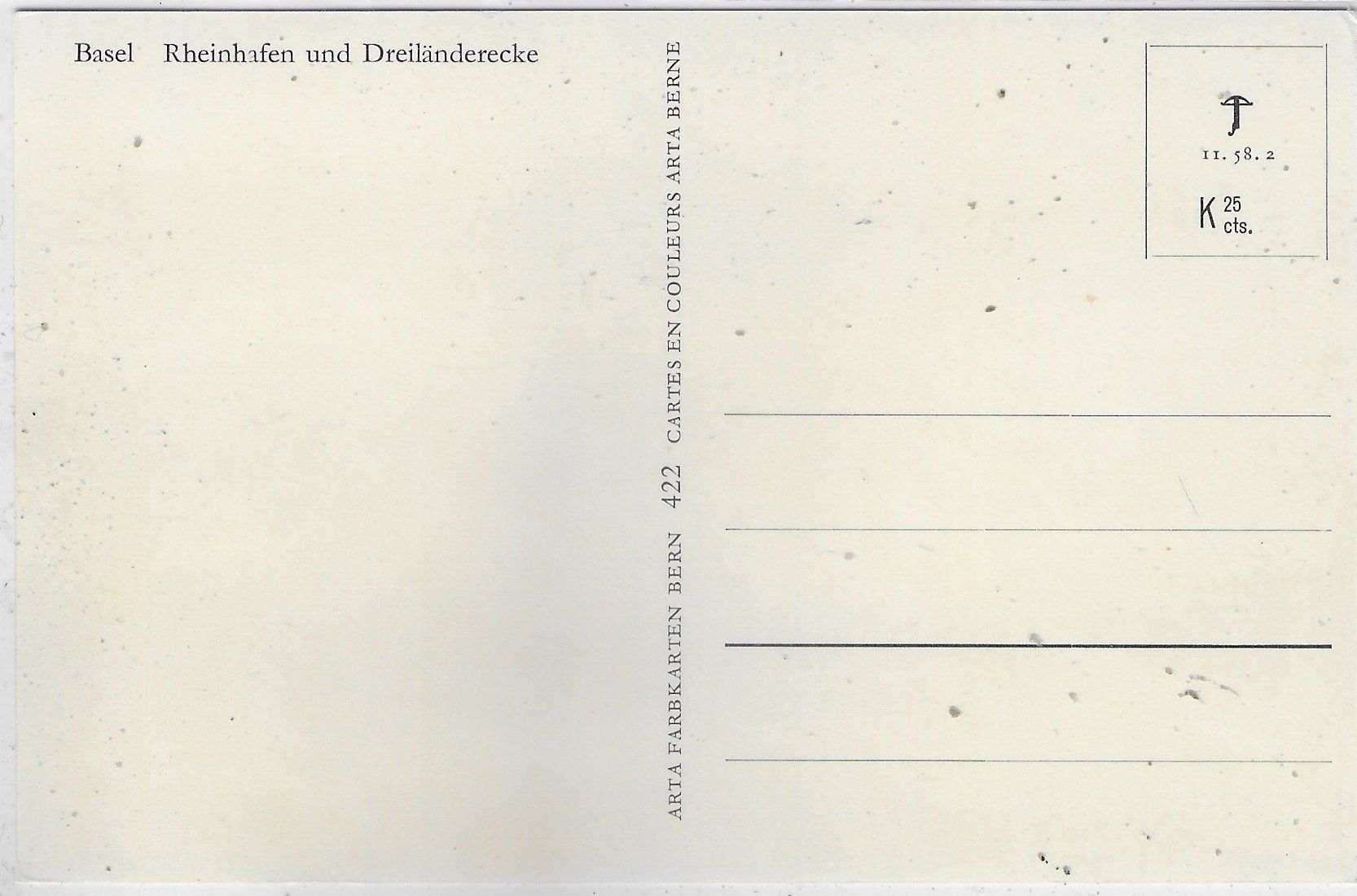 Cartoline postali: Basel - Rheinhäfen und Dreiländrecke – Usato da Ettingen venduto da Kartenplanet 1