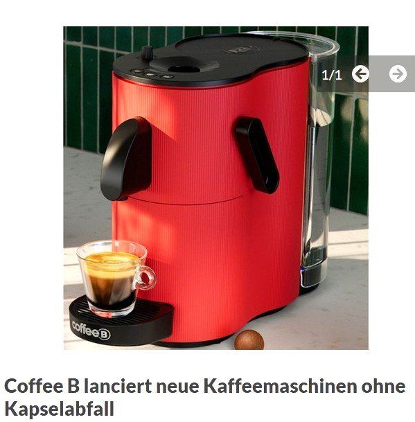 Coffee B Kaffeemaschinen & Espressomaschinen: KAFFEEMASCHINE "CoffeeB" ROT, MIT SORTIMENT KAFFEEBALLS – Neu und originalverpackt aus Rafz von Erzurum1