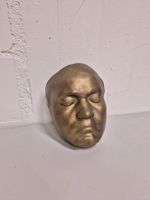Gesichtsmaske Abguss Goldfarben Kunstwerk Dekoration