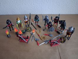 9 Playmobil Figuren Samurai /Drachenritter viel Zubehör