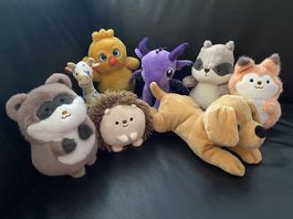 Plüschtiere-Set 8 Stk. verschiedene Tiere neuwertig