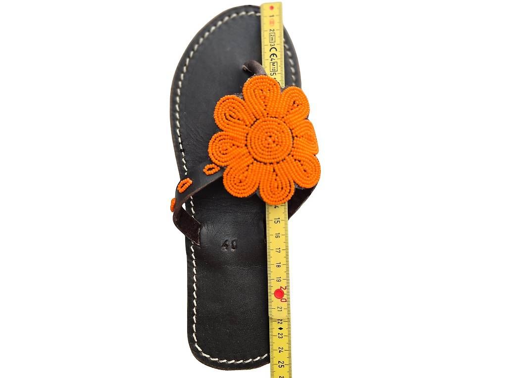 Scarpe da donna: Handgemachte Leder-Sandalen - Orangefarbe 40 – Nuovo e nell'imballaggio originale da Brione s. Minusio venduto da Littleninja 3