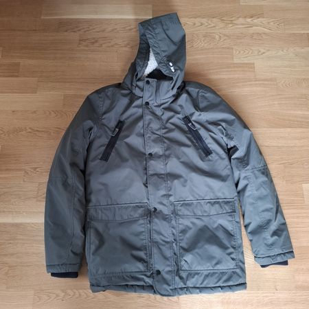 Jungen Winterjacke Parka H&M Grün Gr. 170