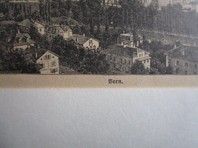 Incisioni: Bern - kleiner Holzstich um 1898 – Usato da Luzern venduto da Horoskop1 2