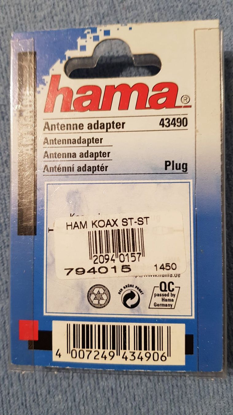 Hama Laufwerke & Adapter: Antennen-Adapter HAMA Aerial adapter – Gebraucht aus Spiegel b. Bern von ale_x59l 1