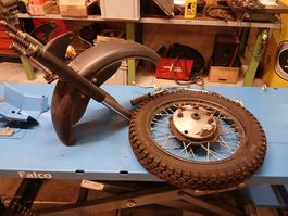 Ural Seitenwagen Vorderradgabel mit Rad, Bremse und Lenker