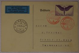 CH - Flugpost - Zeppelinflug - ZF18Da2