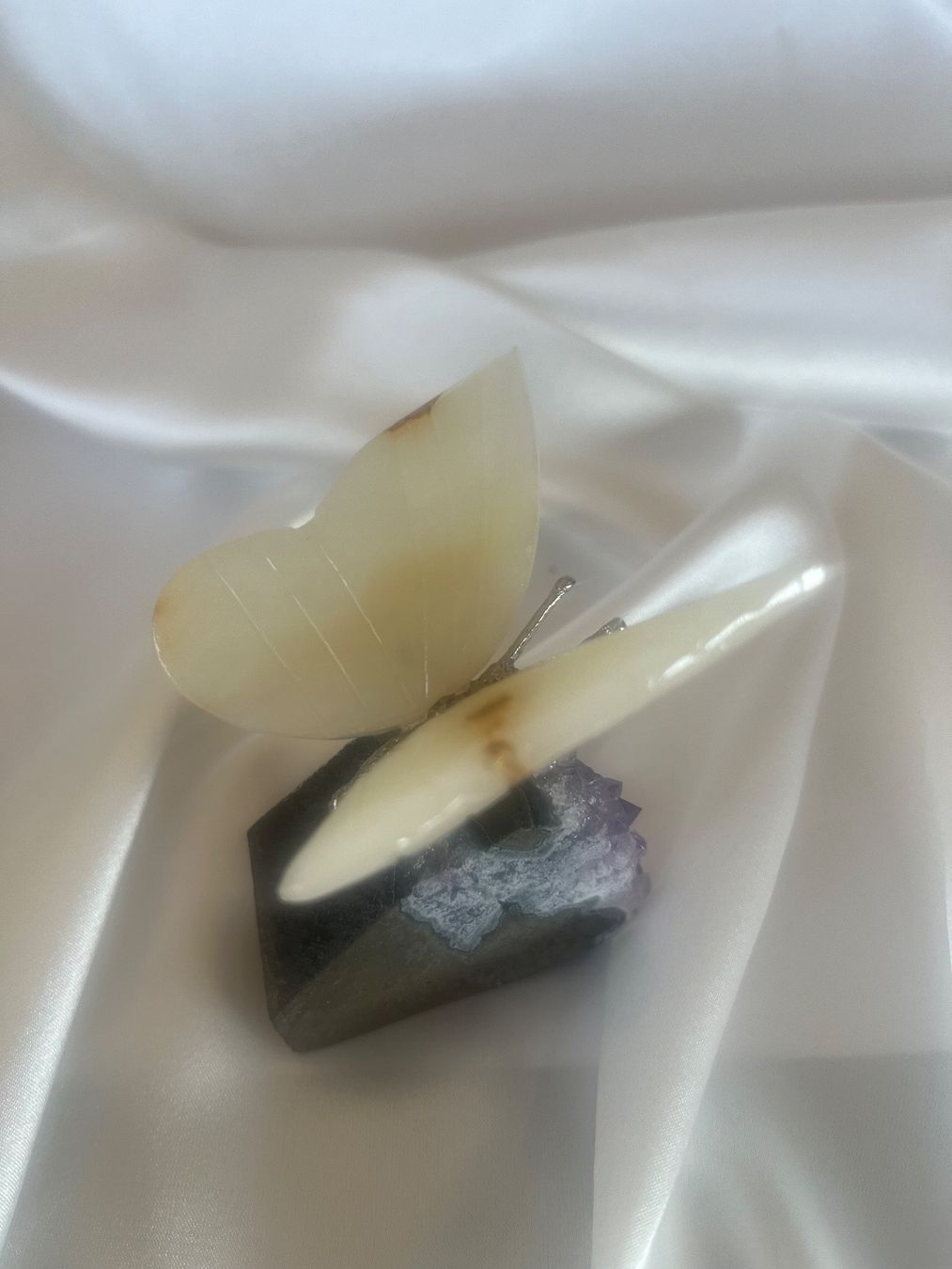Statuette: Schmetterling aus Kristall auf Amethyst – Nuovo e nell'imballaggio originale da Zürich venduto da unique2010 3