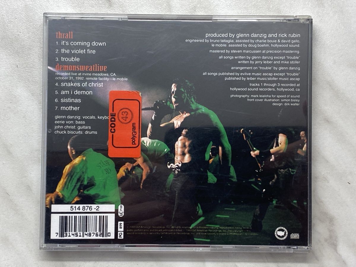 CDs: Danzig Thrall-Demonsweatlive – Neu (gemäss Beschreibung) aus Aigle von St_anger 1