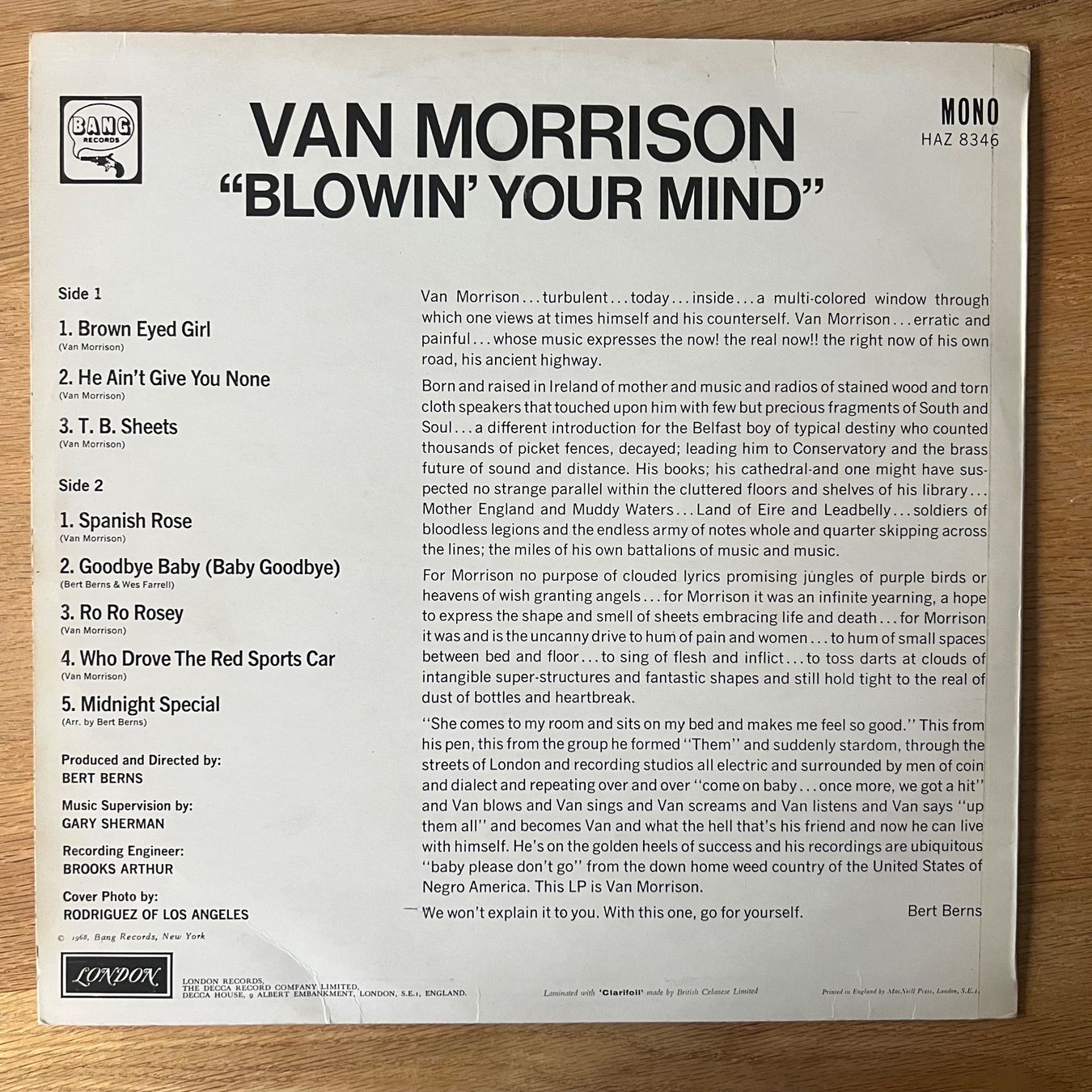 Dischi in vinile: Van Morrison - Blown' Your Mind / 1. UK-Press. 1967 - Mono – Usato da Gais venduto da soundcave57 1
