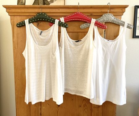 Set weisse Tops | Basic Shirts | Gr S/M | Baumwolle/Leinen