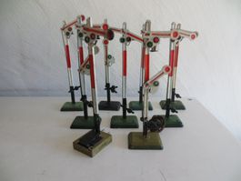 Märklin Spur 0: 9 Stück mech. Hauptsignale, Blech, o. OVP