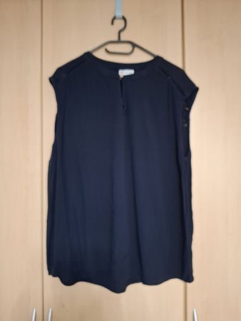 Blusenshirt Gr. 42 (XL), Street One, dunkelblau