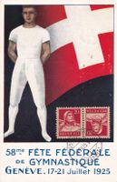 Karte 58me Fête Fédérale de Gymnastique 1925