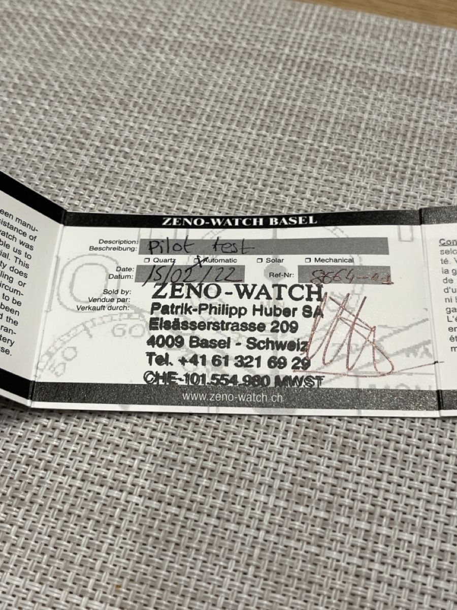 Zeno Uhren: Zeno-Watch Basel Pilot Test Herrenuhr – Gebraucht aus Rheineck von UhrenReinhardt 4