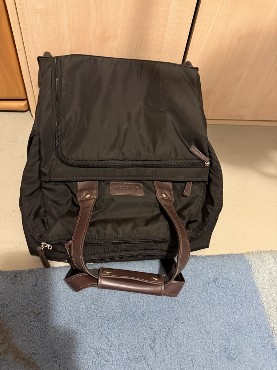 Taschen: Reisetasche schwarz mit Leder Details gebraucht – Neu und originalverpackt aus Oberbuchsiten von Leopard95 2