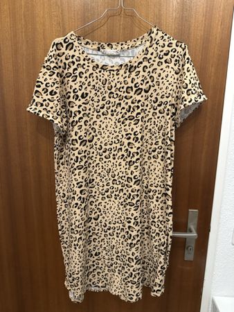 Damen Kleid Pink Rose Leo Muster Grösse XL