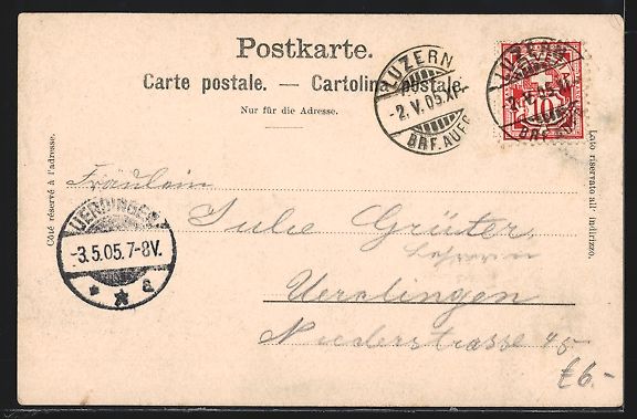 Cartoline postali: Luzern, Der Bahnhof, Ortsansicht und der – Usato da Berlin venduto da bartko-reher 1
