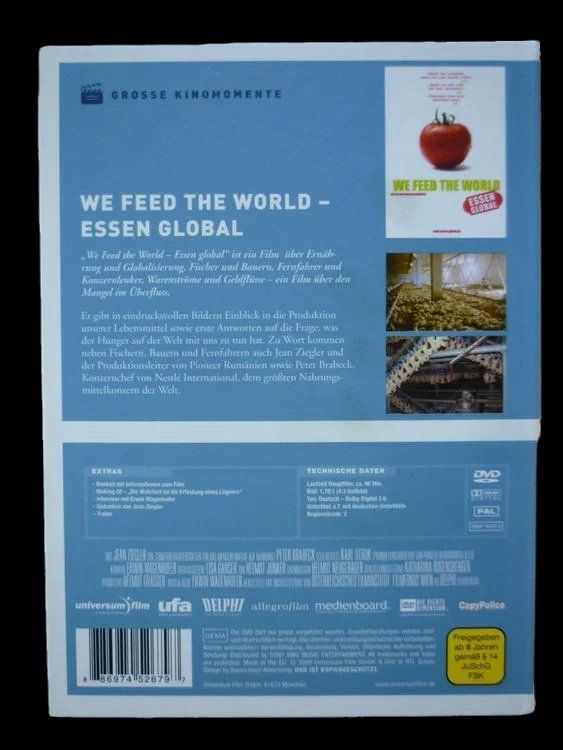 Tutti i DVDs: DVD: "We Feed the World - Essen Global" – Usato da Männedorf venduto da Pacer19 2