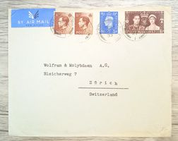 TR69 Enveloppe + Timbre England 1937