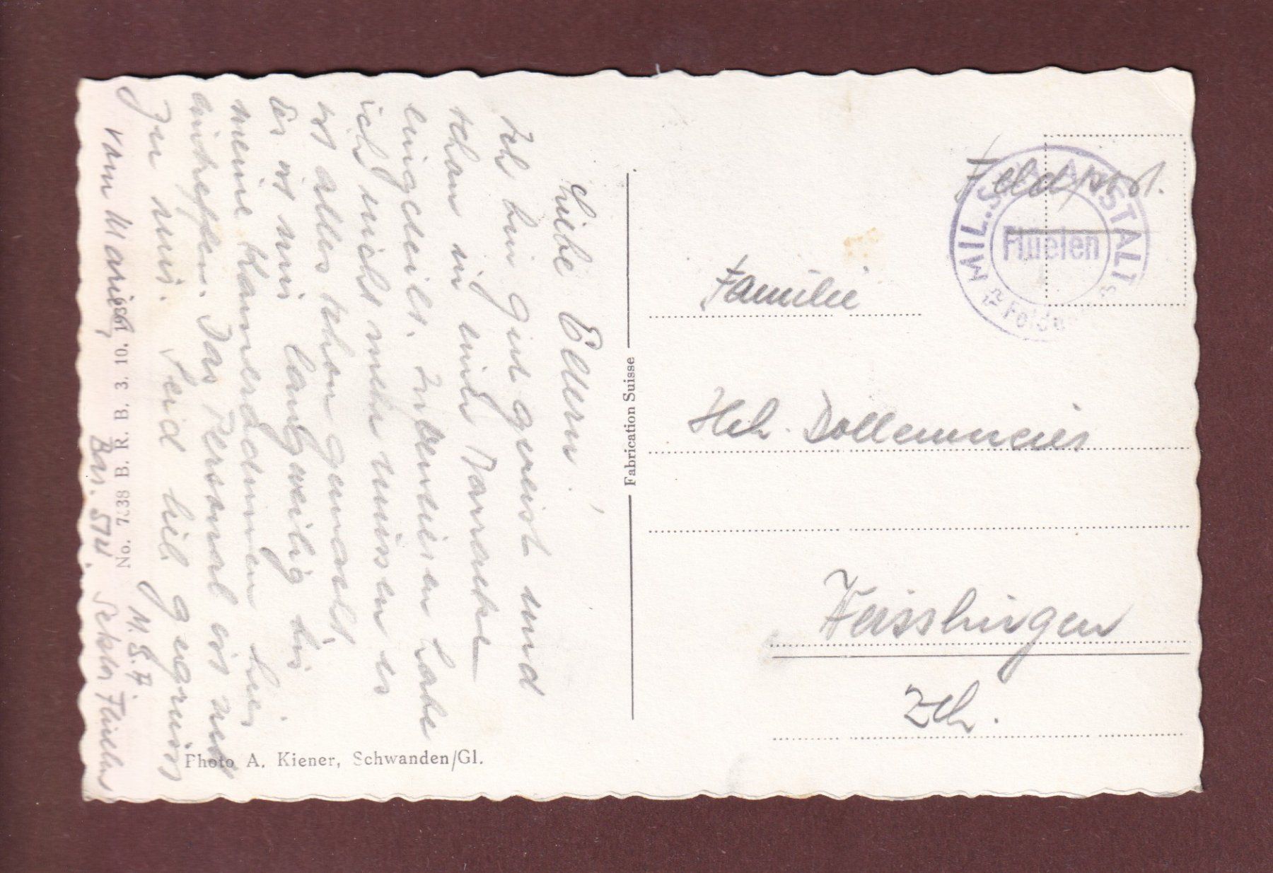 Cartoline postali: FLÜELEN - Feldpost – Usato da Pully venduto da nicecards-shop 1