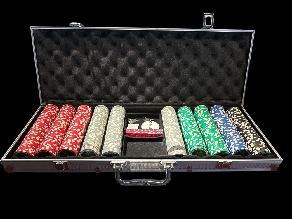 Poker Chips Jetons Poker HEITOK 300 Pièces 11,5g - Set Complet Avec Valise Aluminium - Texas Hold'em Accessoire Soirée Poker