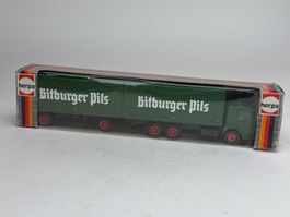 EX- Herpa MAN Koffer Lastaug Bitburger Pils
