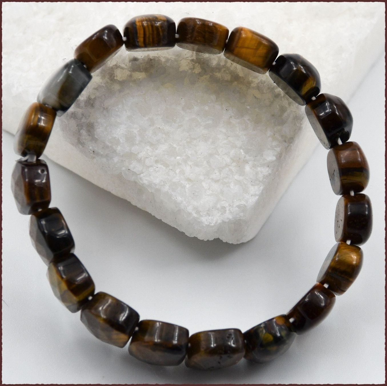 Bracciali & Braccialetti: Tigeraugen Edelstein Armband – Nuovo e nell'imballaggio originale da Oberglatt ZH venduto da Goldfee1 2