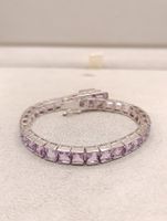 Vintage 925er Silber Armband mit Amethyste Top