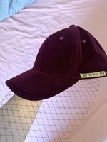 Trendige Samt Cap mit Schleier, Weinrot - Herbst Chic!