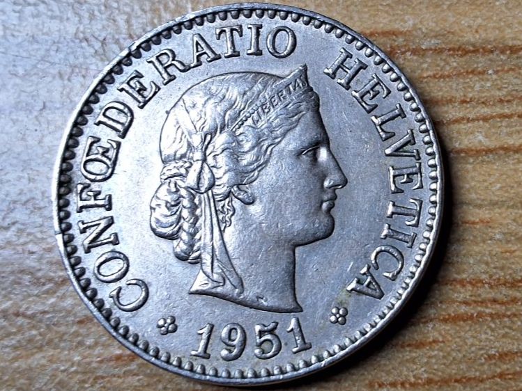 Tutti le monete: 10 Rappen 1951 - vorzüglich! – Usato da Münchenstein venduto da purbach1 8