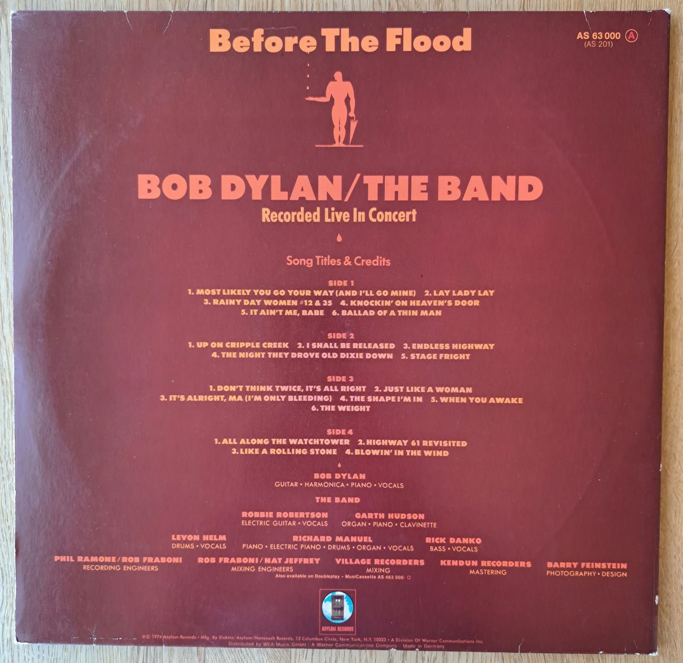 Schallplatten: Bob Dylan & The Band - Before the flood (2 LP) – Gebraucht aus Meggen von Ricardokoch 1