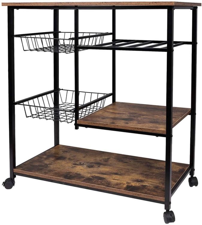IBF Hoher Eck-Barschrank Aus Holz & Metall – Weinregal Mit Verstellbaren Böden, Industrieller Look, Dunkelgrau