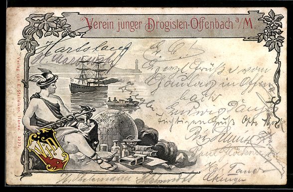 Cartoline postali: Litho Offenbach a. M., Verein junger Dro – Usato da Berlin venduto da bartko-reher
