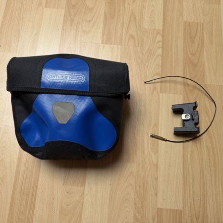 Fahrradtasche Ortlieb Wasserdicht Classic blau mit Halterung